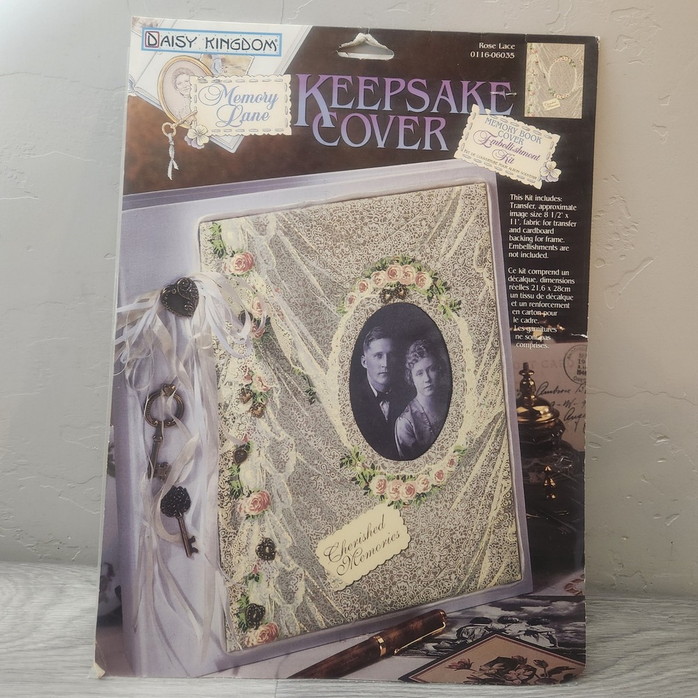 Vintsge Daisy Kingdom Memory Lane Keepsake‎ Cover Kit Rose Lace 0116-06035- 1997